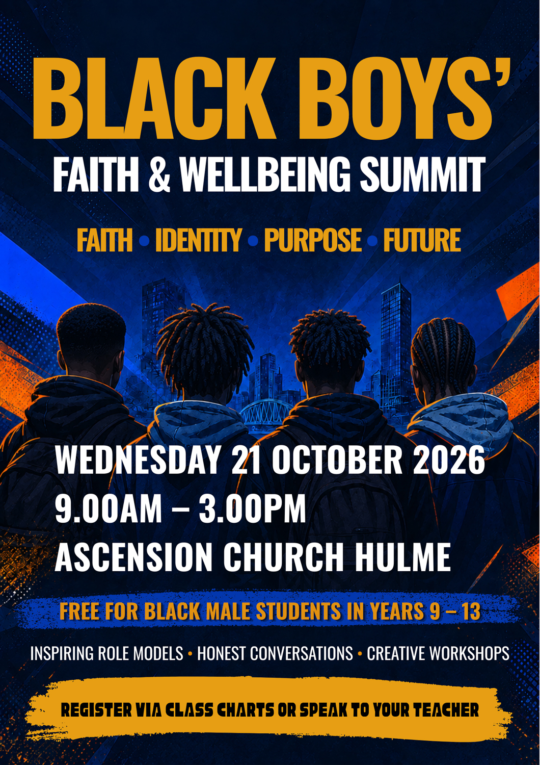 Invitation to the Black Boys’ Faith & Wellbeing Summit