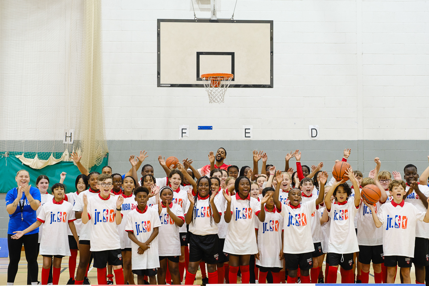 Trinity Students Get Ready for Jr. NBA 3×3 Manchester